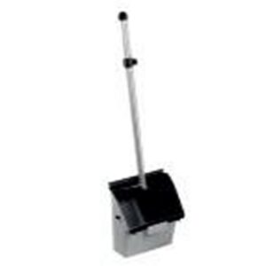 Clip veger met deksel aluminium steel en steelhouder grijs