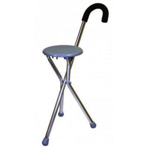 Opvouwbare driepikkel wandelstok met zit