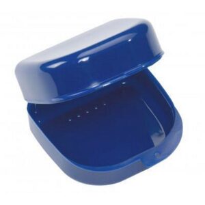 blauw potje voor kunstgebit