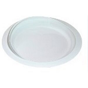 Bord met opstaande rand en zuignap 24 cm wit