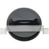 RONDE SPIEGEL DIAM 22 CM ZWART MET PLEXI HOUDER