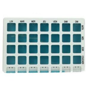 Dolcimo klassieke pillendoos turquoise blauw FR