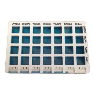 Dolcimo klassieke pillendoos turquoise blauw NL