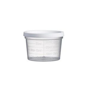 Bekers 25-30 CC laag model éénmalig gebruik