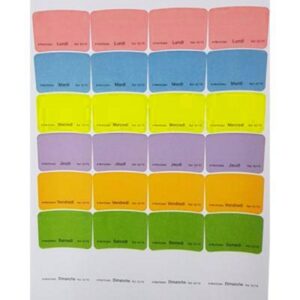 Pak van 18 x 28 kleurenetiketten voor Praticima Modulo Classic