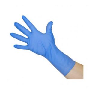 Evocare nitril poedervrij lange manchet blauw