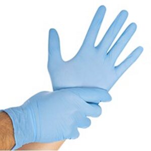 Nitril verzorgingshandschoenen poedervrij blauw XX Large