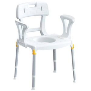 Gcare Home Ergocommode toiletstoel met arm  en rugleuning