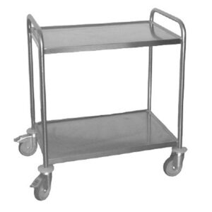 Serveerwagen in roestvrij staal 60 x 40 cm