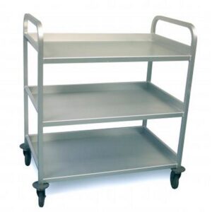Serveerwagen in geanodiseerd aluminium
