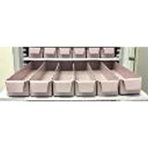 Grijs ABS plateau met 6 medicatiebakjes C51503