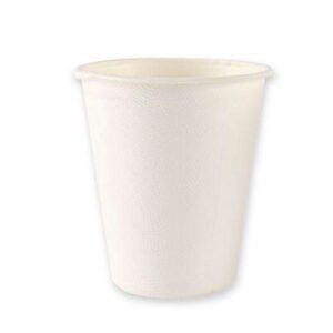 Koffiebekers in suikerriet wit 20 cl