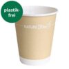 Koffiebekers 10cl natuur enkelwandig karton