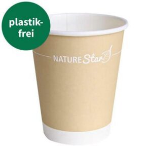 Koffiebekers 10cl natuur enkelwandig karton
