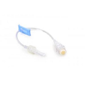 BD Q Syte naaldvrije connector met verlengset met macroboring vaste moer