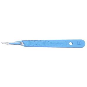 Scalpel met heft in plastic