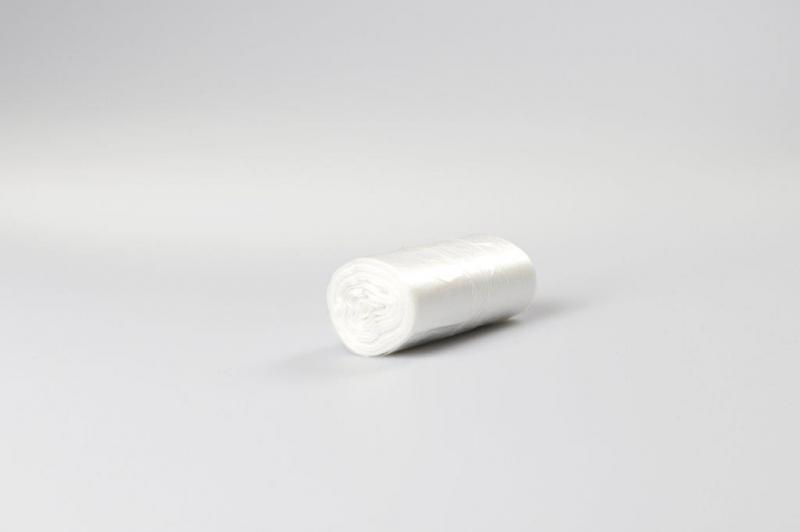 Vuilniszakken PEHD 32 x 44 cm +/- 10 l wit transparant.|Doos van 24 rollen met 50 zakken|32 x 44 cm|5 microns