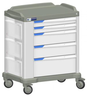 Wagen Presto 600 Large met 5 lades - Alu