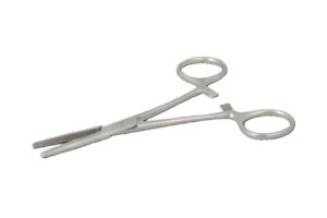 Kochertang in inox zonder tanden 14 cm + kompres - Steriel