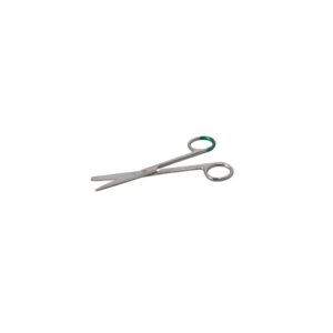 Schaar inox scherp/stomp 14 cm + kompres - Steriel
