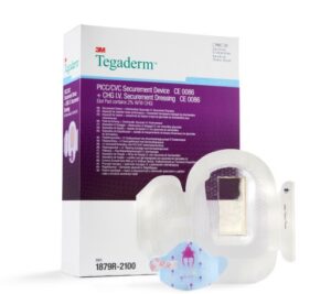 Tegaderm fixatiehulpmiddel voor PICC/CVC geïmpregneerd met chlorhexidine-gluconaat - 10 x 15 5 cm - steriel