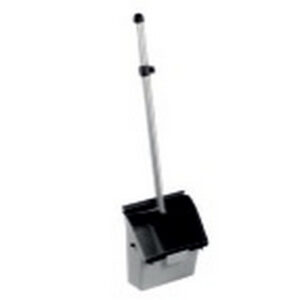 Clip veger met deksel aluminium steel en steelhouder grijs.