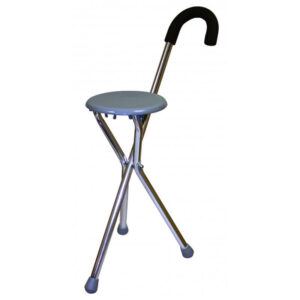 Opvouwbare driepikkel wandelstok met zit