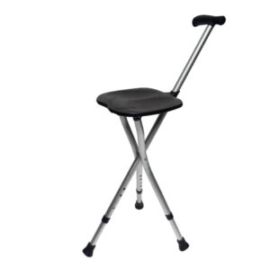 Opvouwbare driepikkel wandelstok met zit Identités