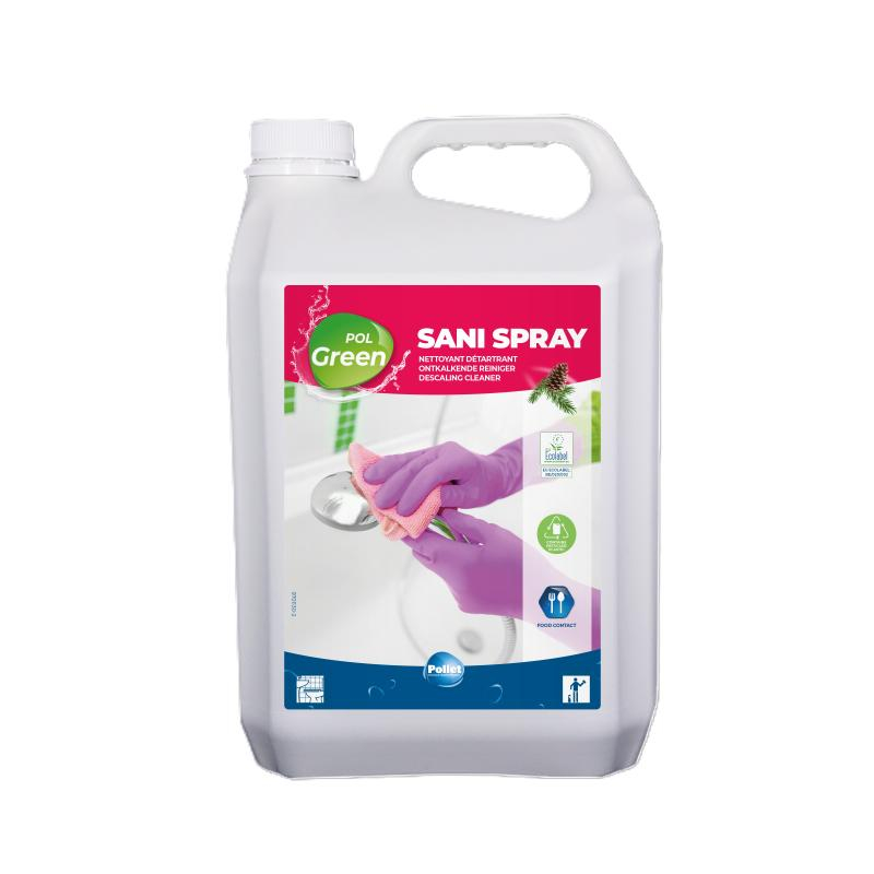 Polgreen Sani Spray ontkalker voor sanitair|Bidon van 5 L