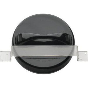 RONDE SPIEGEL DIAM. 22 CM ZWART MET PLEXI HOUDER