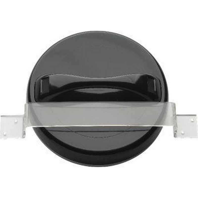 RONDE SPIEGEL DIAM. 22 CM ZWART MET PLEXI HOUDER