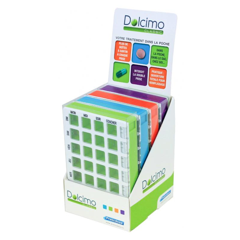 Dolcimo® Classic display met 4 pillendozen FR