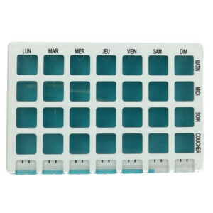 Dolcimo klassieke pillendoos turquoise blauw FR