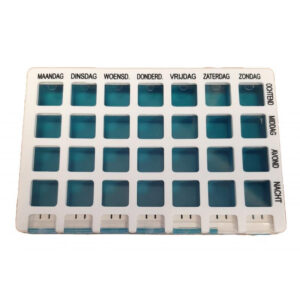 Dolcimo klassieke pillendoos turquoise blauw NL