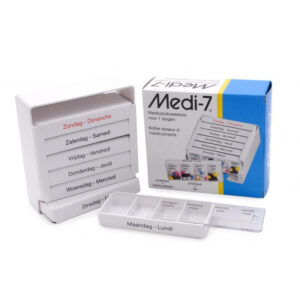 Medi-7 wekelijkse pillendoos wit