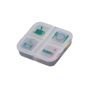 Pillendoos 4 compartimenten  transparant