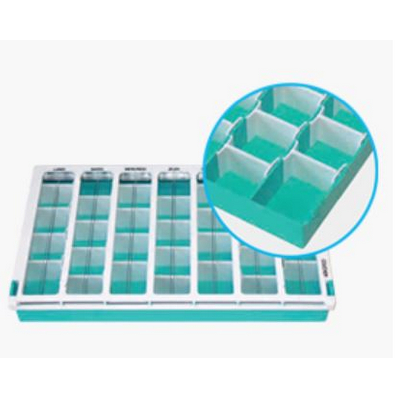 Hebdo pillendoos met modulaire compartimenten