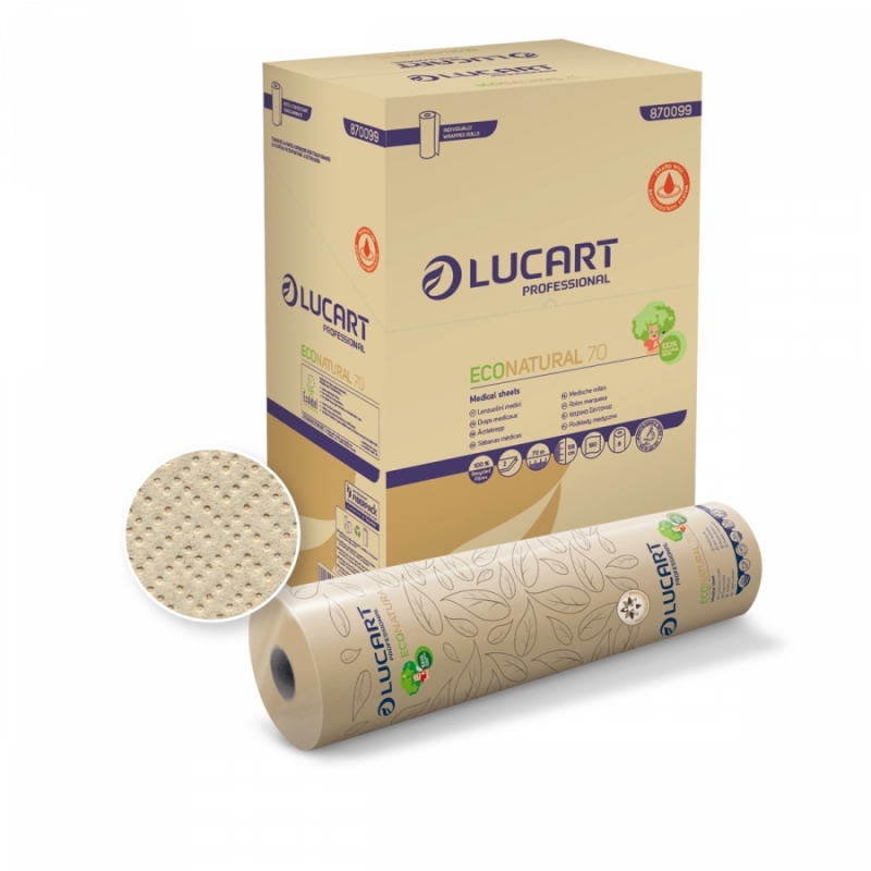 Onderzoekstafelrollen Econatural breedte 59 cm lengte 70 m Micro-gewafeld